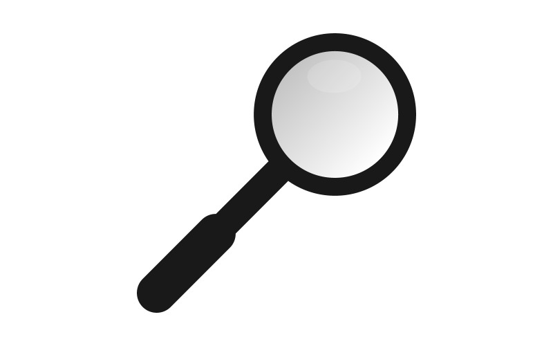 Magnifying glass illustrated on background and colored in vector Vector Graphic