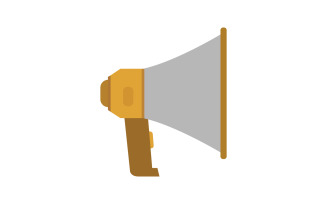 Megaphone illustrated and colored on background in vector