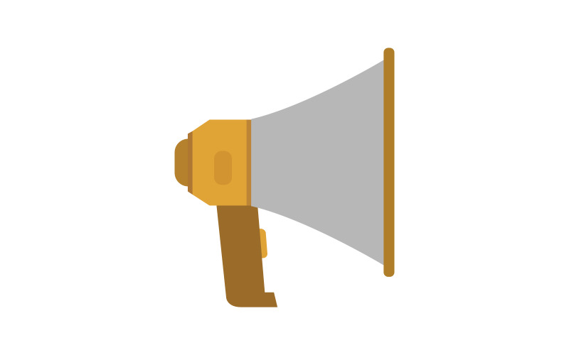 Megaphone illustrated and colored on background in vector Vector Graphic