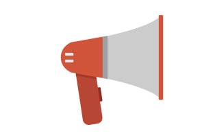 Megaphone illustrated on a white background in vector