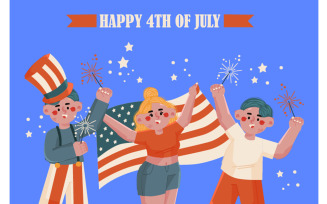 4th July Background Illustration