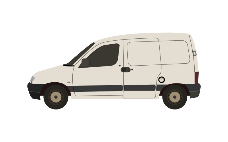 Van illustrated on a white background in vector Vector Graphic