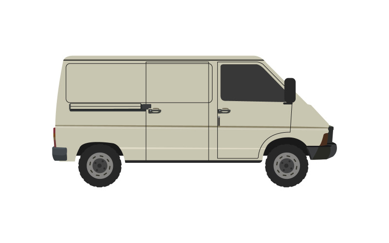 Van illustrated on a white background Vector Graphic