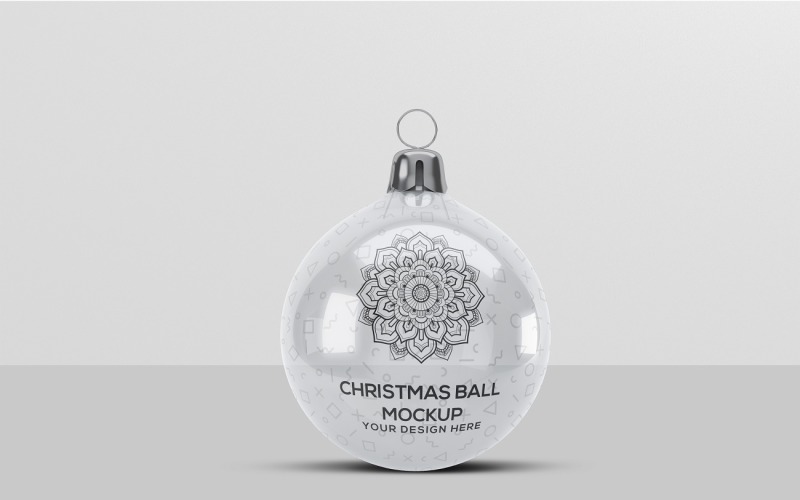 Christmas Ball - Transparent Christmas Ball Mockup Product Mockup