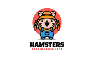 Hamsters Mascot Cartoon Logo