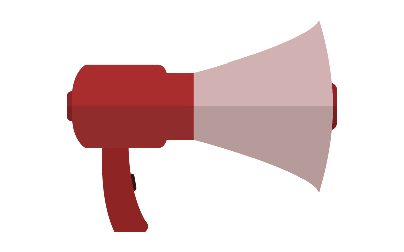 Megaphone colored on background Vector Graphic