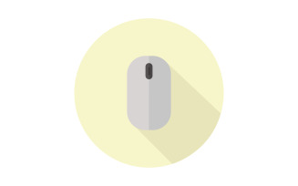 Mouse illustrated in vector on a white background