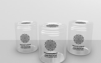 Transparent Jars Packaging Mockup