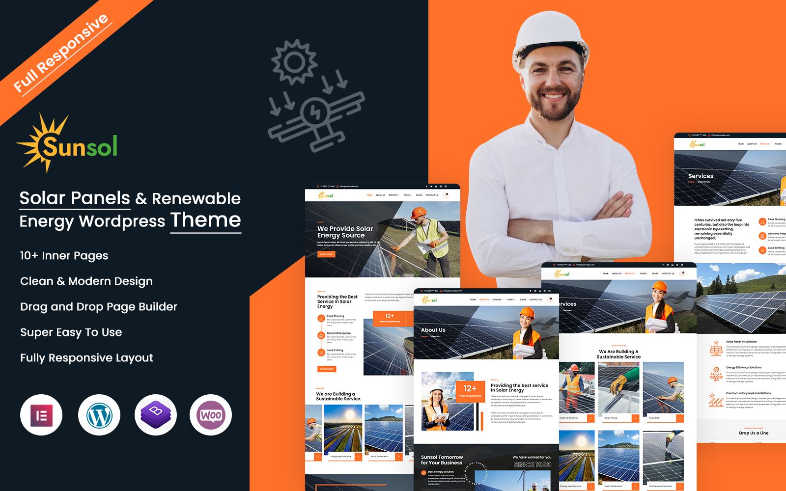 Template #341774 Ecology Electricity Webdesign Template - Logo template Preview