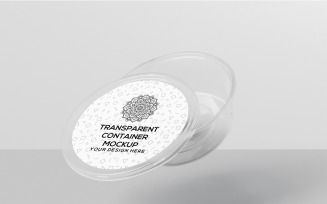 Disposable Round Transparent Container Mockup