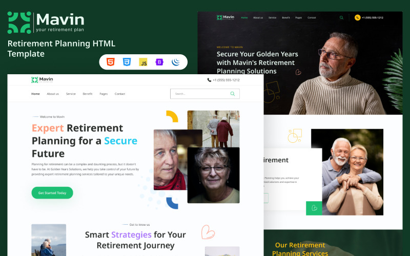Mavin - Retirement Planning HTML Template Website Template