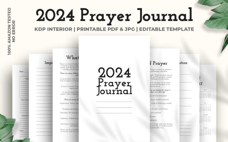 2024 Prayer Journal Kdp Interior Planner