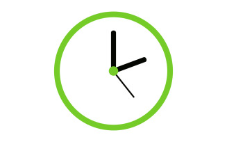 Clock in vector on background