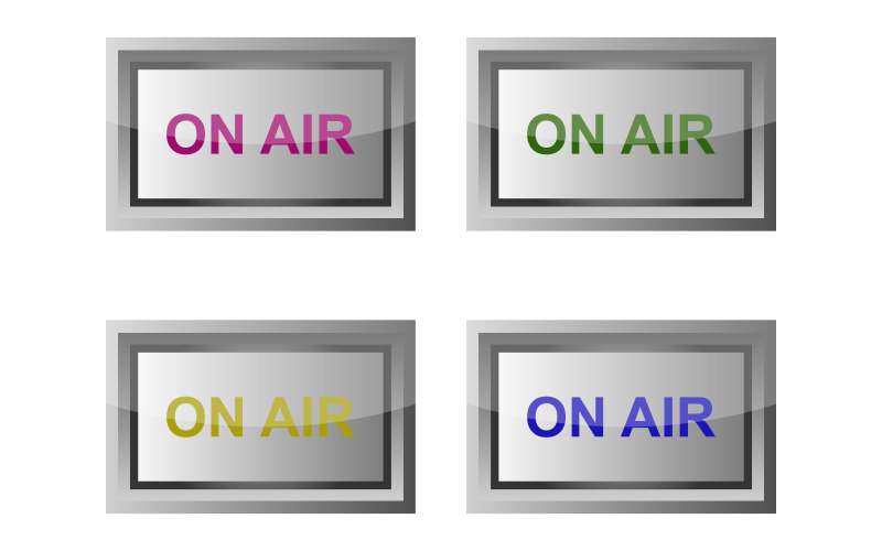 On air in vector on background Vector Graphic