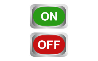 On and off button in vector on background