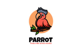Parrot Mascot Cartoon Logo 1