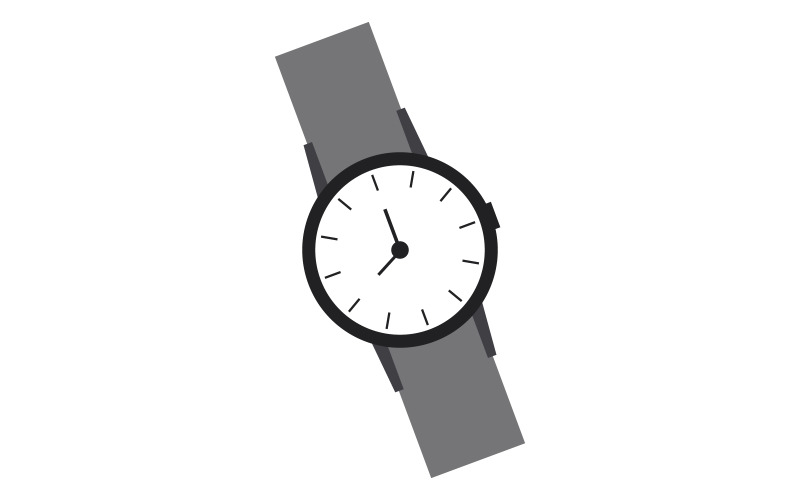 Wrist watch illustrated and colored in vector Vector Graphic
