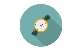 Wrist watch illustrated in vector on background