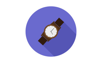 Wrist watch illustrated in vector
