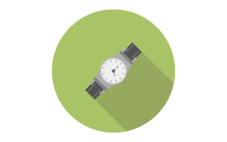 Wrist watch in vector on background