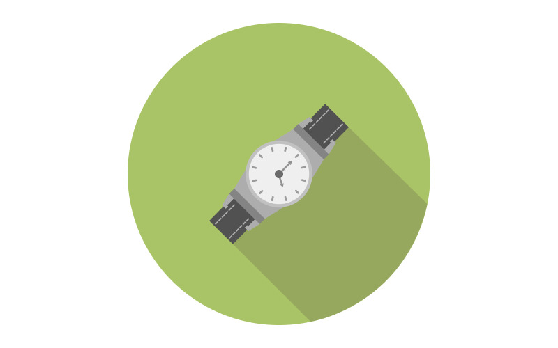 Wrist watch in vector on background Vector Graphic