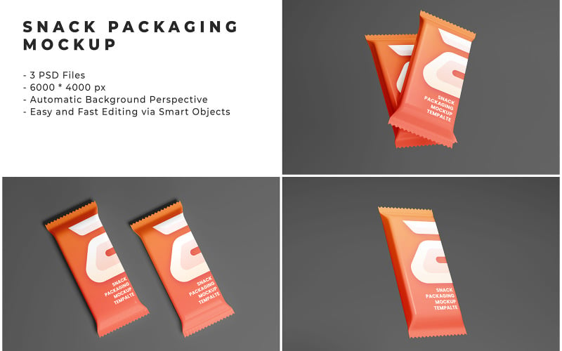 Snack Packaging Mockup Template Product Mockup