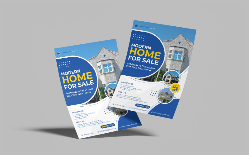 Modern Home For Sale Flyer Template Corporate Identity