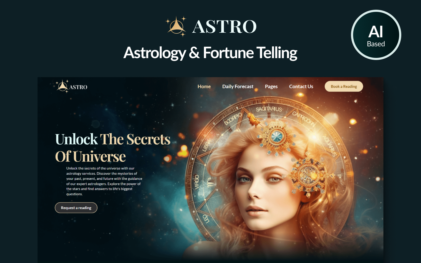 Astro: Unleash Cosmic Insights with an HTML Theme for Astrology Enthusiasts
