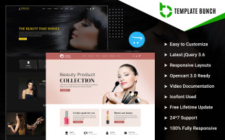 Aesthetic - Salon & Cosmetic - Responsive OpenCart Theme for eCommerce