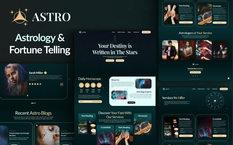 Astro: Unleash Cosmic Insights with an HTML Theme for Astrology Enthusiasts Website Template
