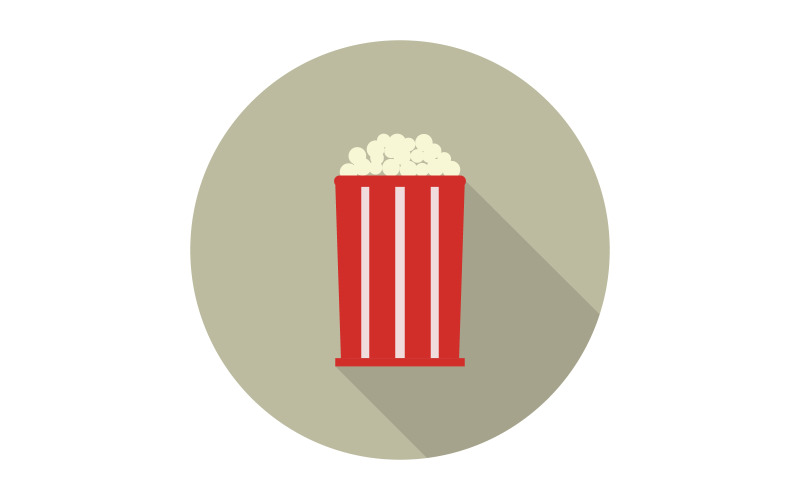 Pop corn illustrated on a white background and in vector Vector Graphic