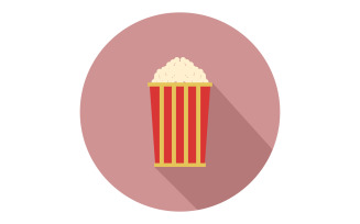 Pop corn illustrated on white background in vector