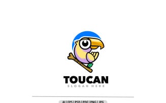 Toucan bird mascot logo template design