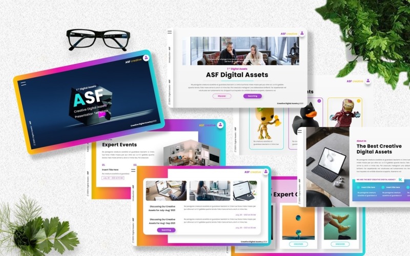 ASF - Creative Digital Assets Powerpoint Template PowerPoint Template