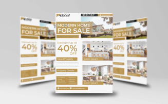 Modern Home For Sale Flyer Template Design