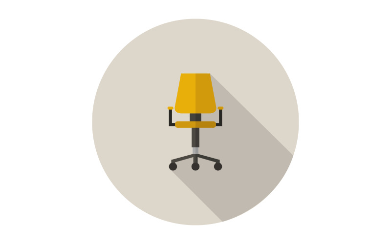 Office chair illustrated in vector on a background Vector Graphic
