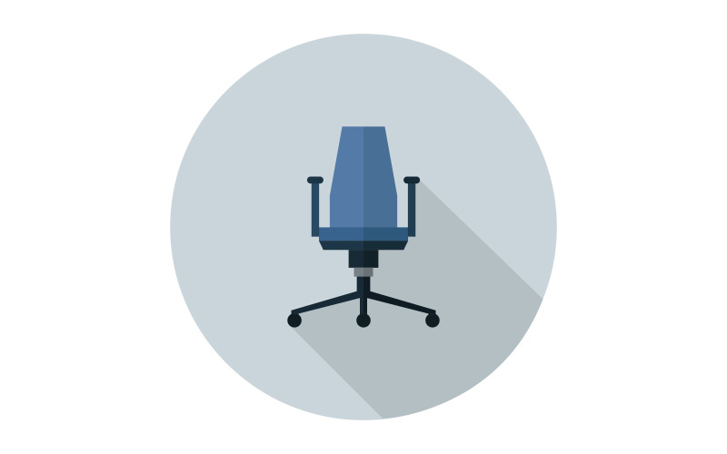 Office chair illustrated in vector Vector Graphic