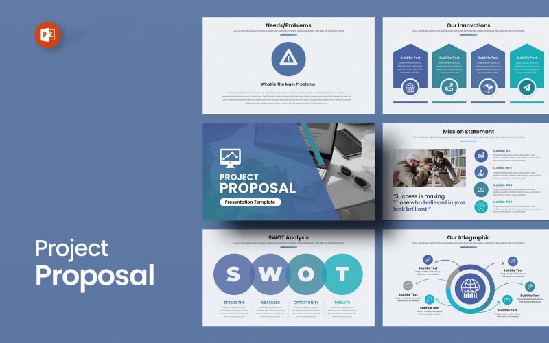 Project Proposal PowerPoint presentation template PowerPoint Template