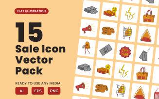 Sale 2D Icon Illustration Set Vol 1