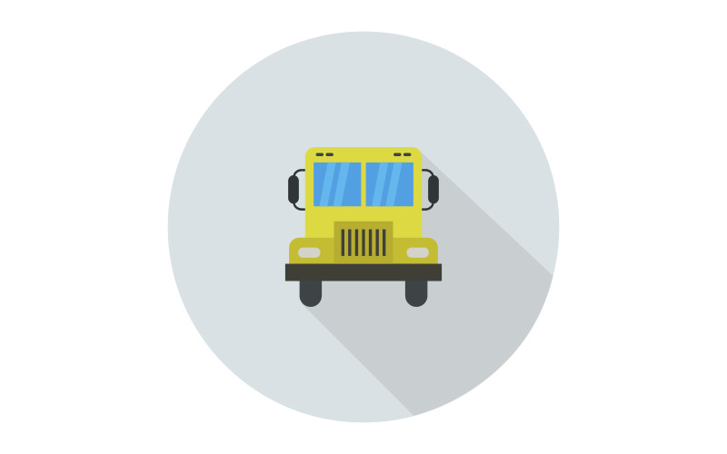 School bus in vector on a white background Vector Graphic