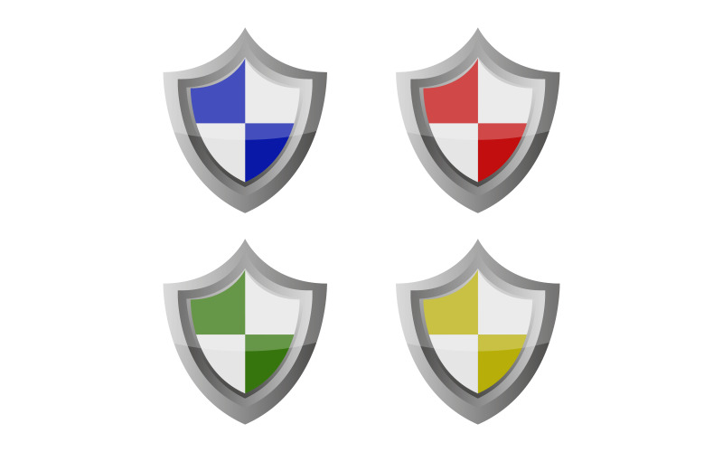 Shield illustrated in vector on a background Vector Graphic