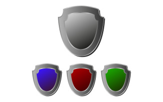 Shield illustrated on a white background in vector