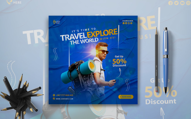 Tourism Travel Agency Flyer Template- Other Corporate Identity