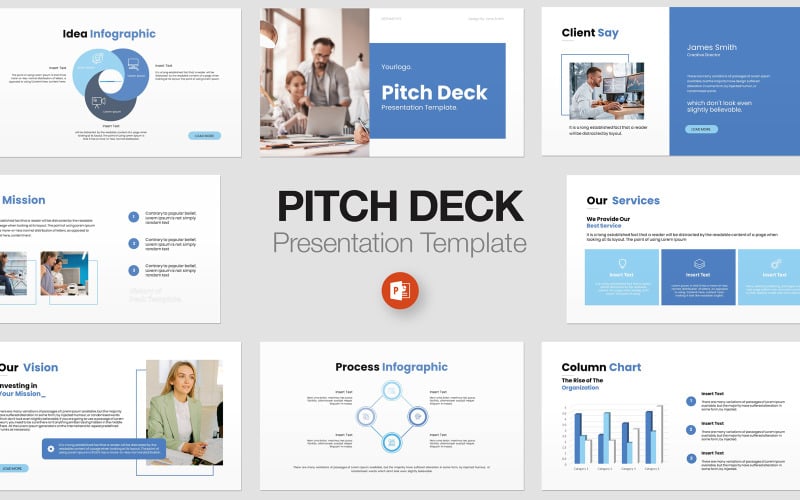 Business Pitch Deck PowerPoint presentation template PowerPoint Template