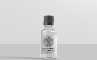 Euro Dropper Bottle with Box Mockup