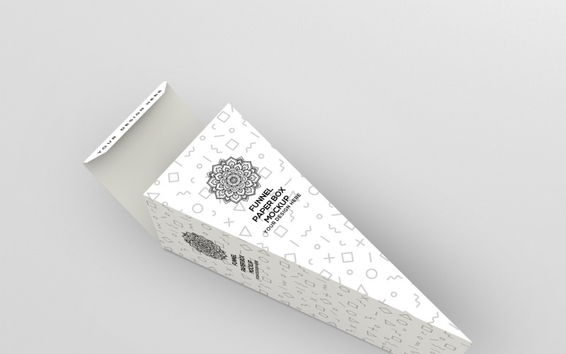 Funnel Paper Box Packaging Mockup Product Mockup