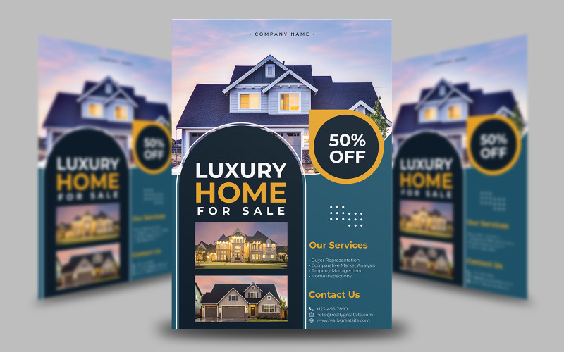 Luxury Home For Sale Flyer Template 2 Corporate Identity