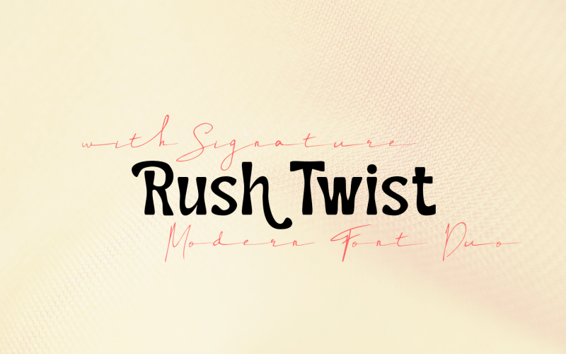 Rush Twist - Font Duo Signature Display