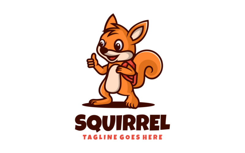 Squirrel Mascot Cartoon Logo 5 Logo Template
