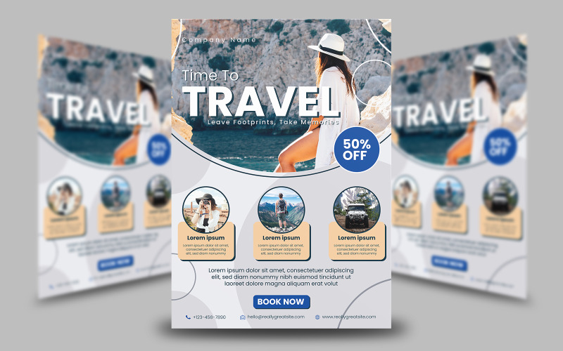 Time To Travel Flyer Template Corporate Identity